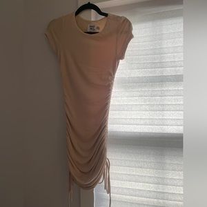 Princess Polly ruched dress black and cream